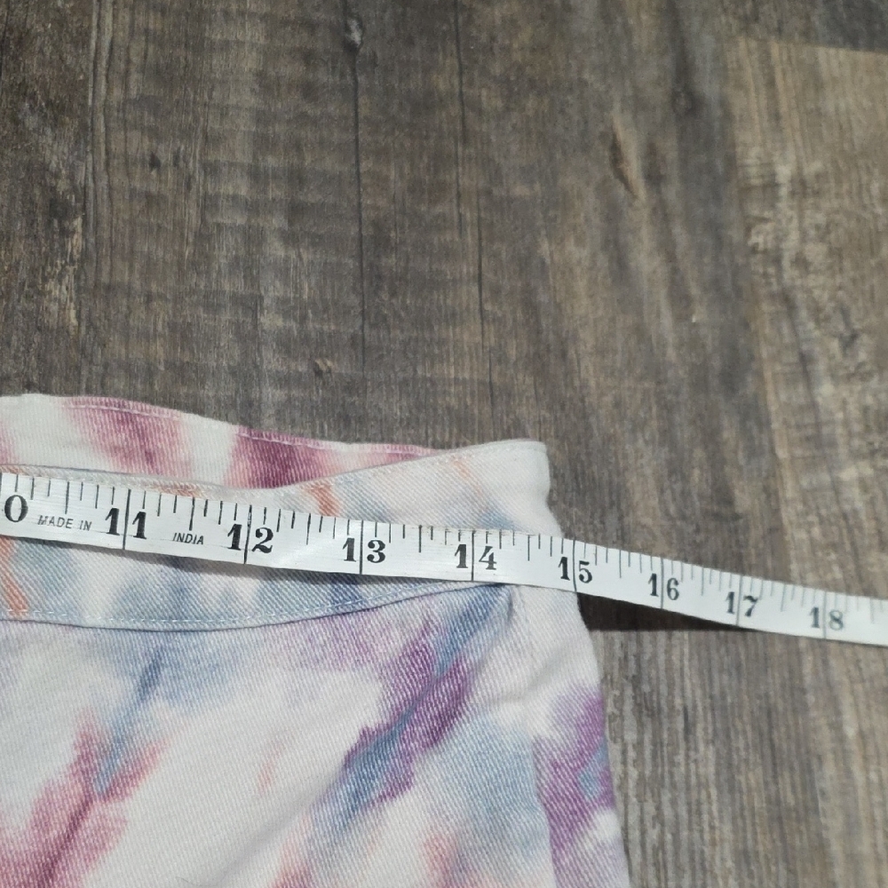 Peach Love California Jeans Womens Large Flare Bell Bottoms Jeans Pants Tie Dye - Picture 5 of 11